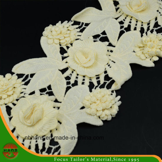 2017new Design Embroidery Lace on Organza (HWMJ-1701)