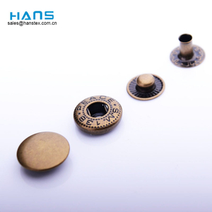 Hans Gold Supplier Fashion Metal Spring Botón a presión