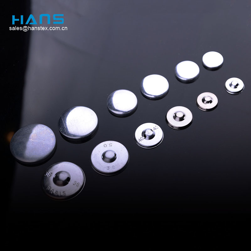 Hans Factory vende directamente coser botón de cubierta de aluminio