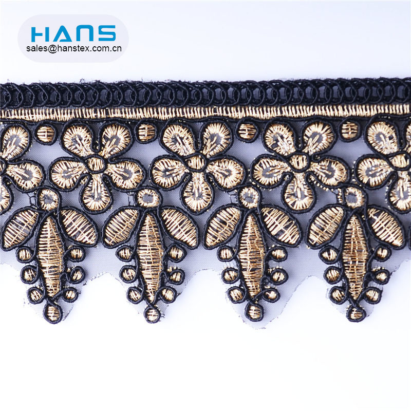 Ejemplo de Hans de diseños de bordado de encaje de Cutwork suave estandarizados de OEM