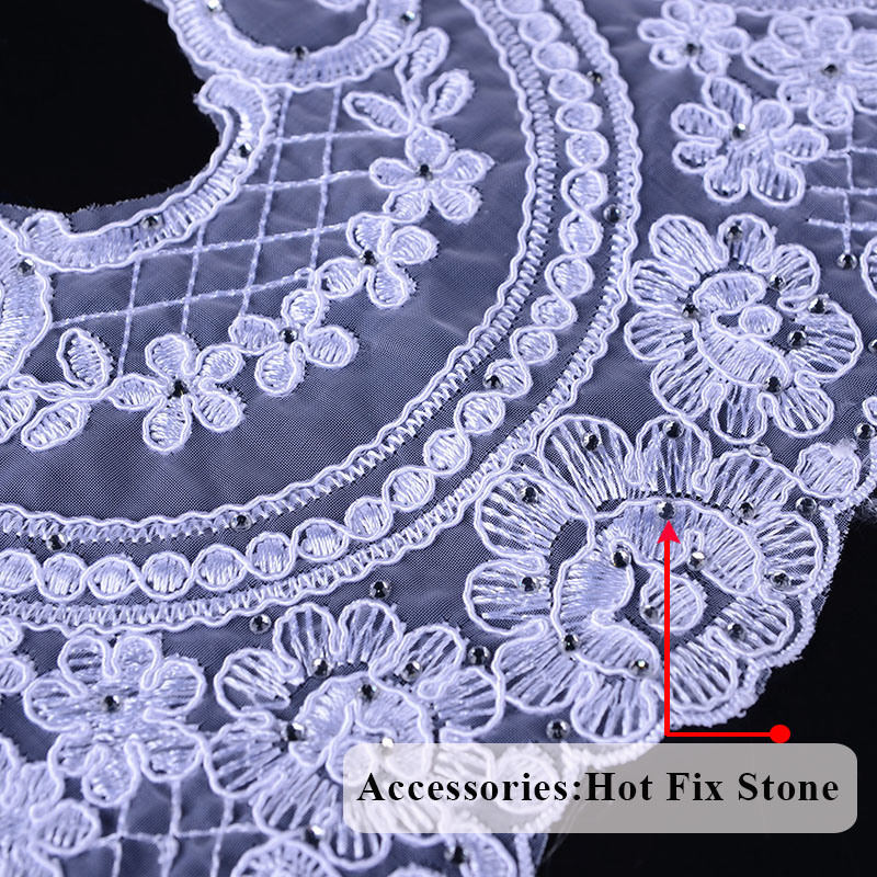 Hans Custom Promotion White Sari bordado encaje