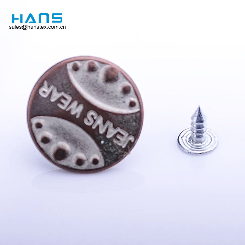 Hans Your Satisfied personalizado Metal Jeans botón