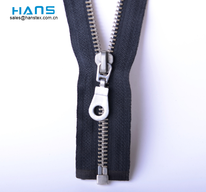 Hans Promoción Precio barato Calidad Premium Metal Zipper Gold Teeth