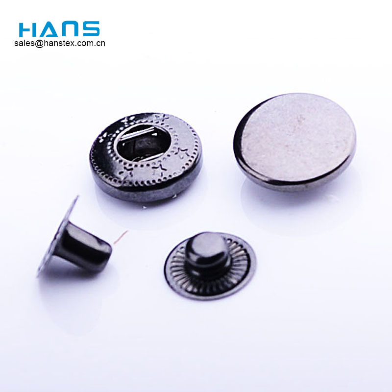 Hans: fácil de usar, limpieza en seco, botón a presión de metal personalizado