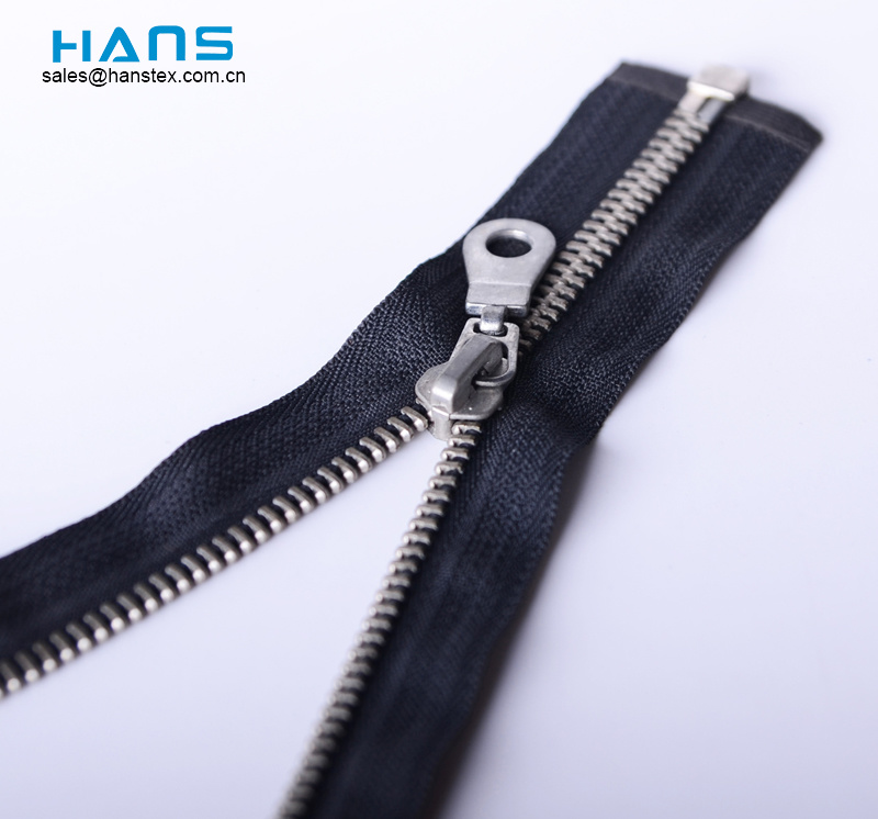 Hans Promoción Precio barato Calidad Premium Metal Zipper Gold Teeth